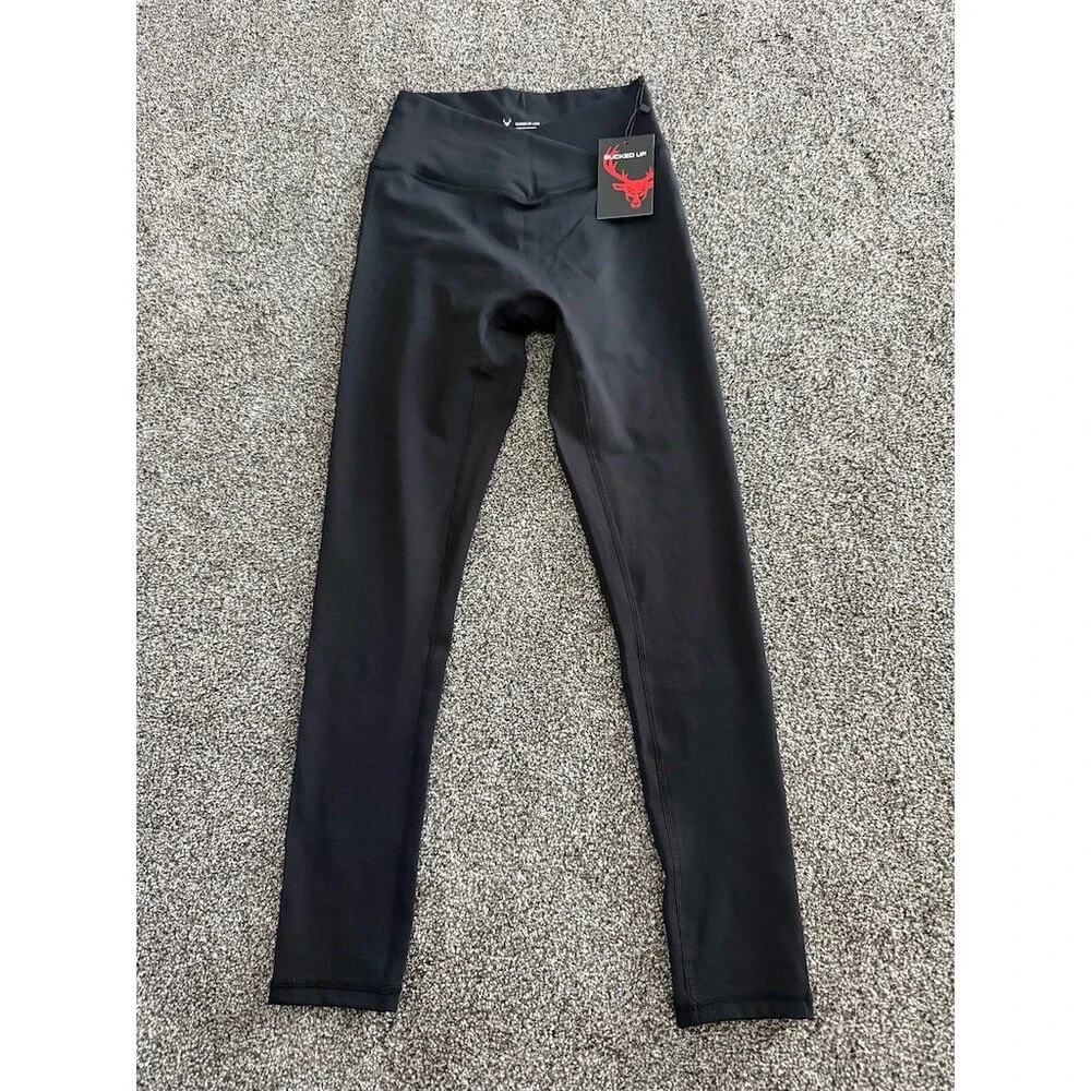 Bucked Up Crossover Leggings Womens Size L Black High Rise Ankle Athletic